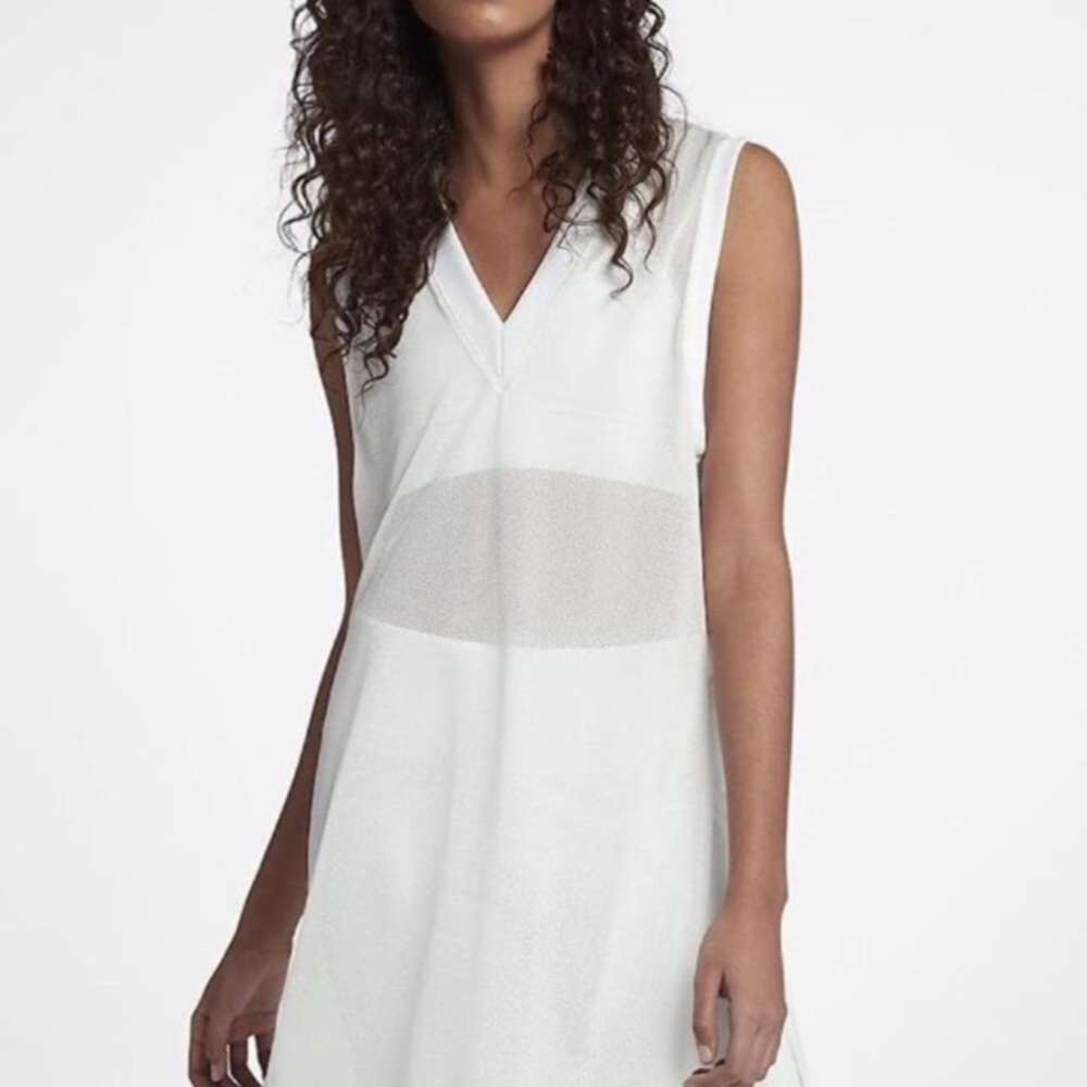 Nike Beautiful and Powerful mesh White Dress